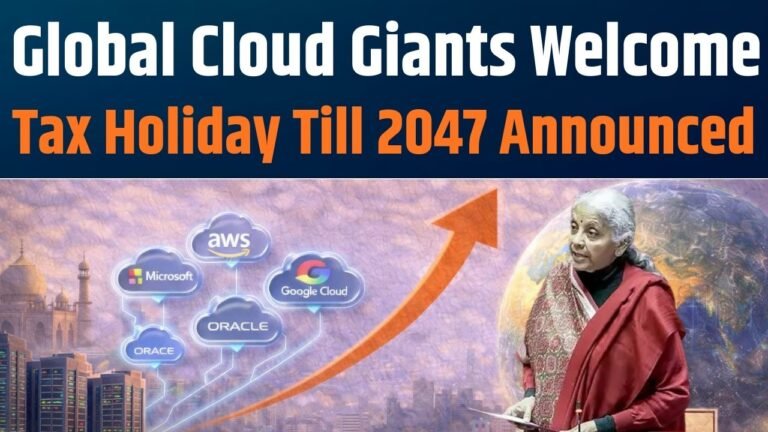India Offers Tax Holiday Till 2047 to Attract Global Cloud and AI Infrastructure Investment